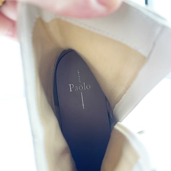 Linea PAOLO Rad Ivory Ankle Boot Square Toe Low Heel Womens Size 8.5 Winter Fit - Picture 7 of 8